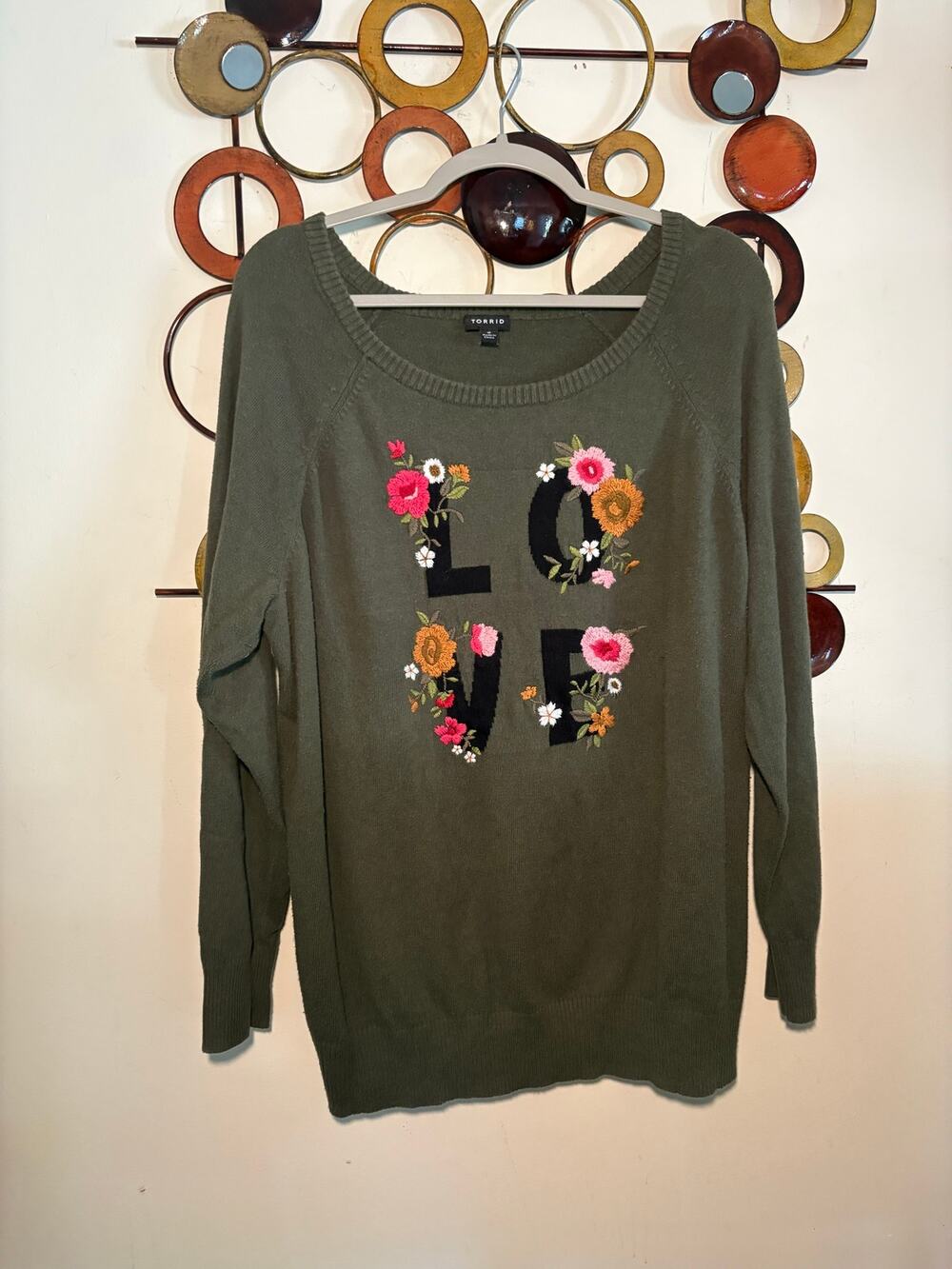Green Torrid Love Sweater size 2 (2x 18/20)